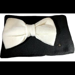 Kate Spade Gathered Bow Wool Blend knit Neckwarmer